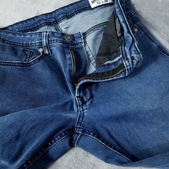 Búfalo David Bitton Jeans Mens 32×30 Blue Slim Stretch - Picture 8 of 11